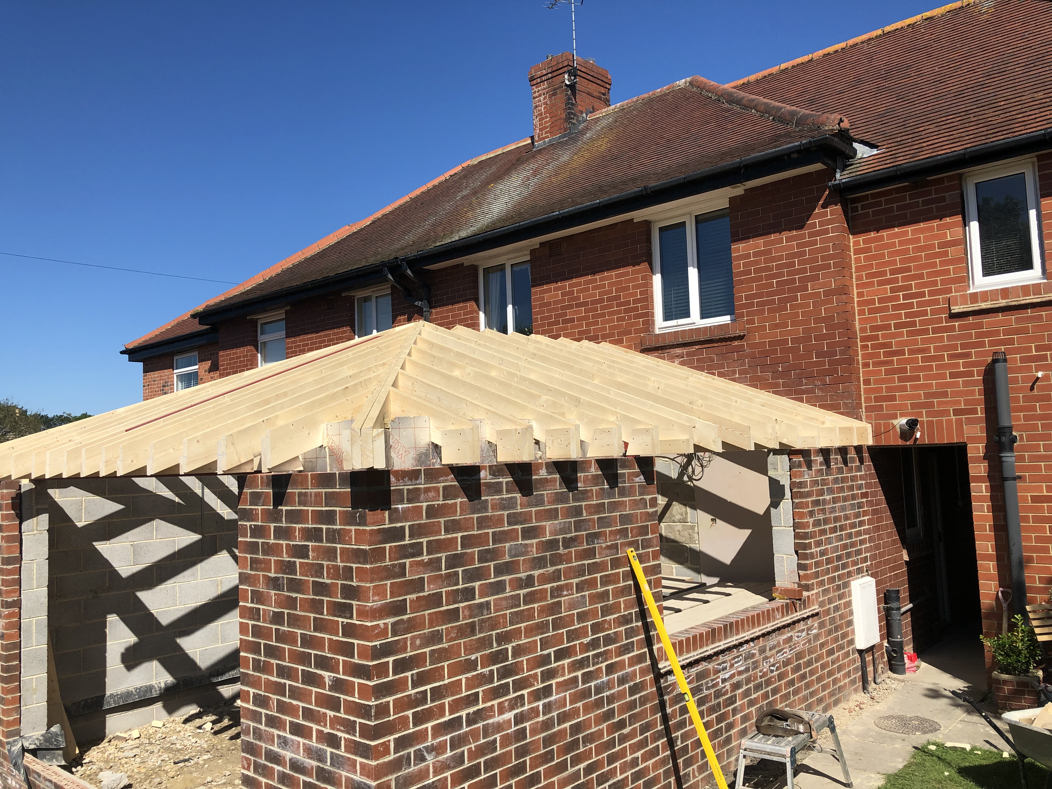 Completed home extension with bifold doors