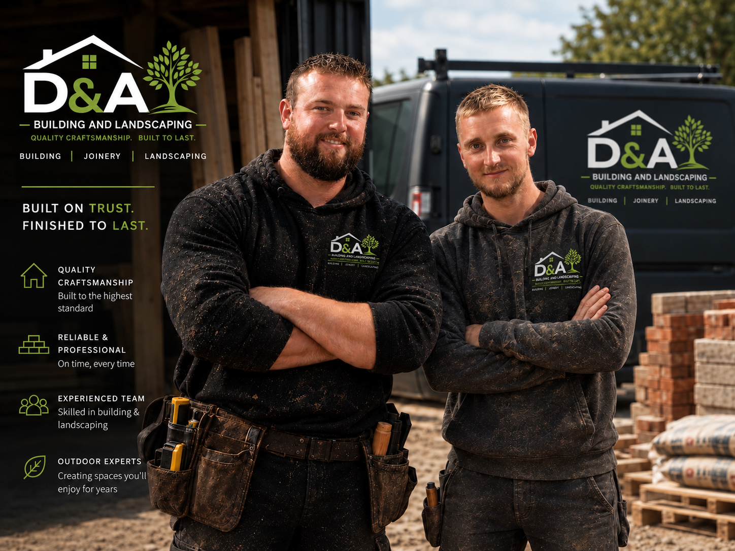 Ash and Darren, the team behind D&A Building & Landscaping
